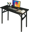 31.5" Black No Assembly Folding Computer Desk