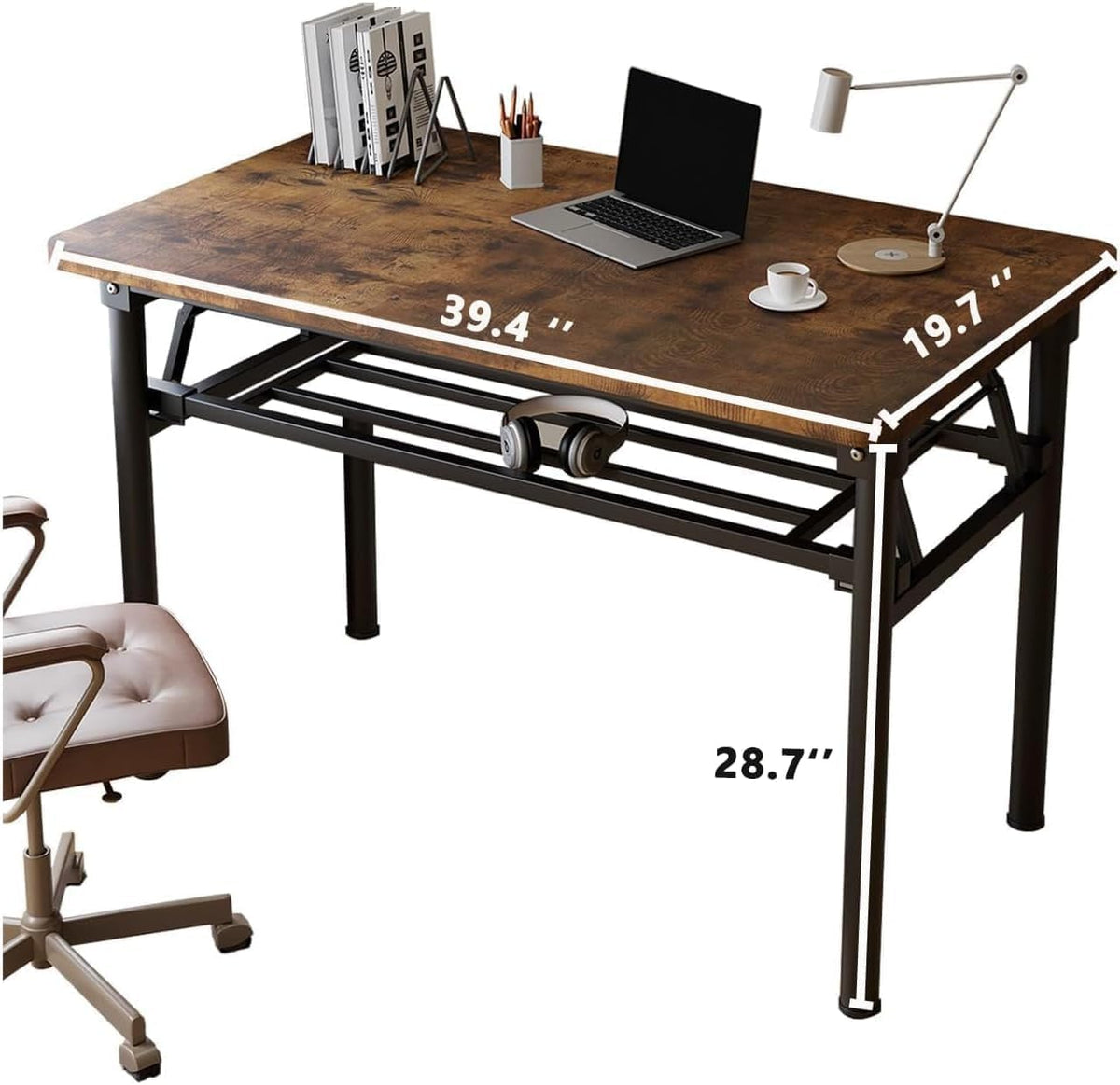 31.5 Inch No Assembly Folding Computer Desk