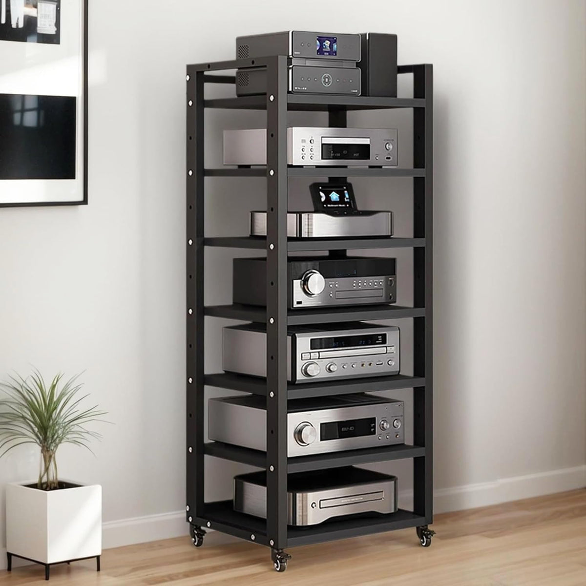 7‑Tier 140cm Heavy Duty Audio Component Rack