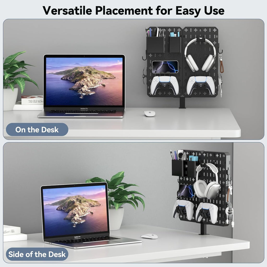 7‑In‑1 Clamp‑On Desk Pegboard Organizer