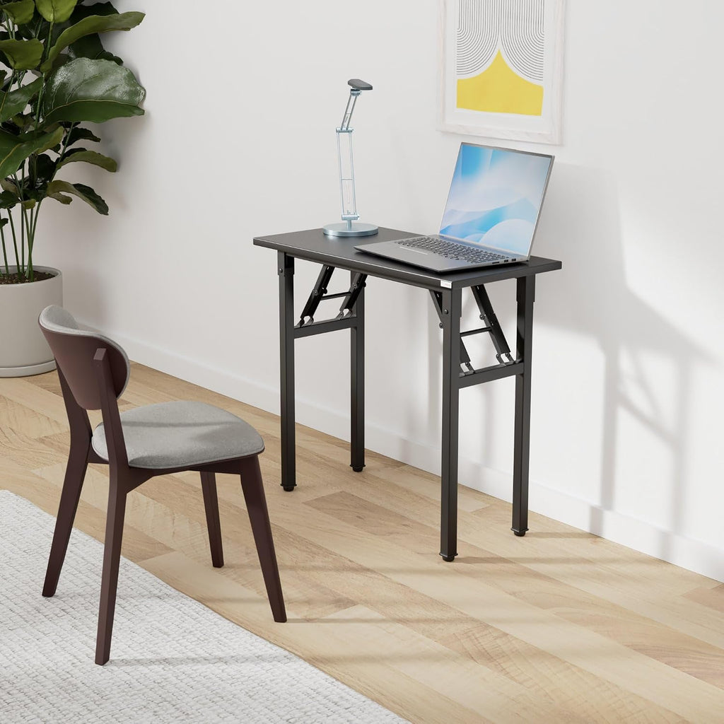 31.5" Black No Assembly Folding Computer Desk
