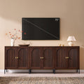 92.63" Brown Fluted Mid Century TV Stand