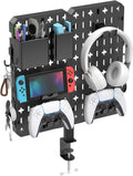 7‑In‑1 Clamp‑On Desk Pegboard Organizer