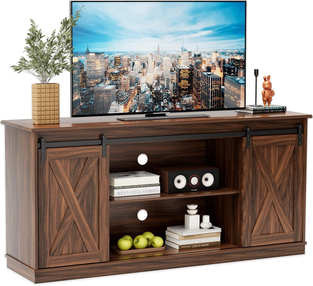 Brown Farmhouse TV Stand 65 Inch
