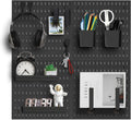 Black Modular Pegboard Wall Organizer Kit 4 Pack