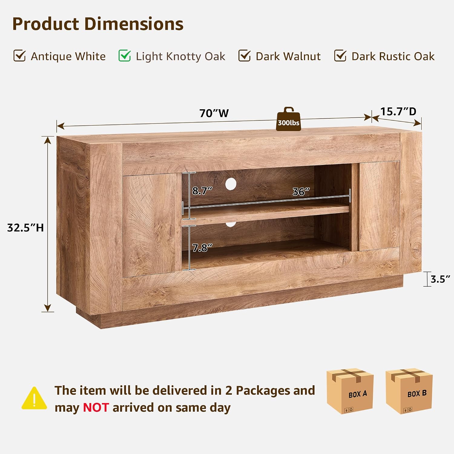 70" Oak TV Stand For 80" TV