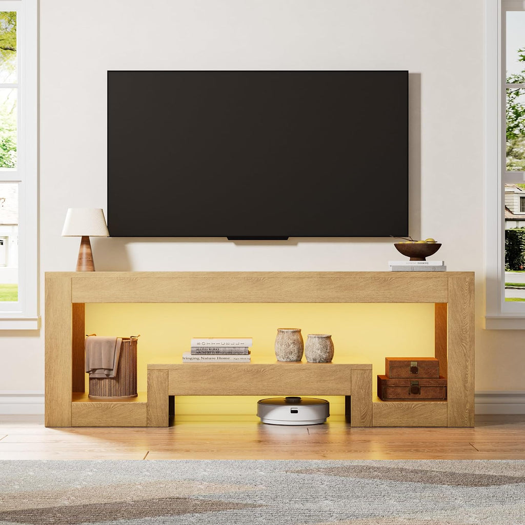 54" Natural LED TV Stand For 65" TV