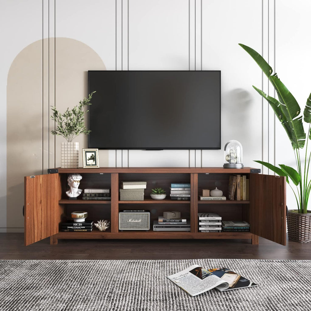 58" Walnut Farmhouse TV Stand