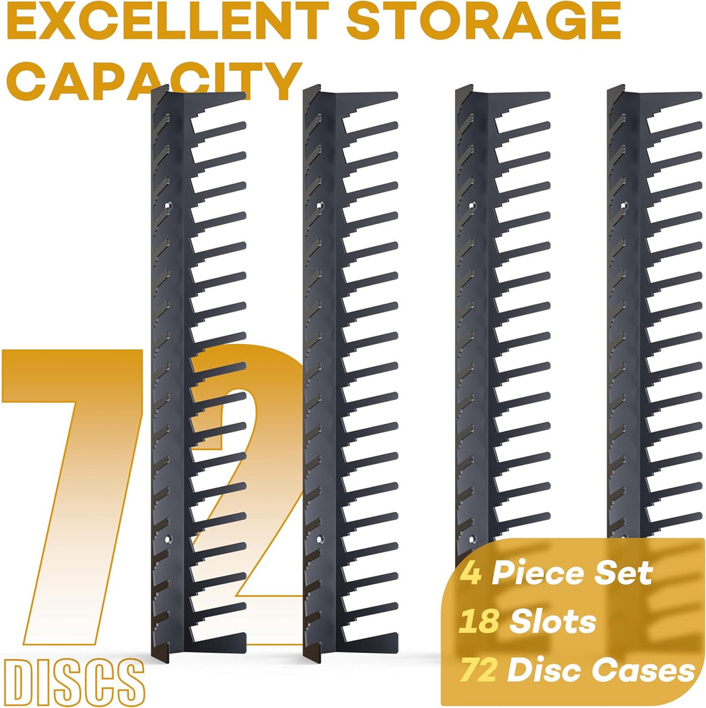 4‑Pack Metal Game Storage Wall Shelves