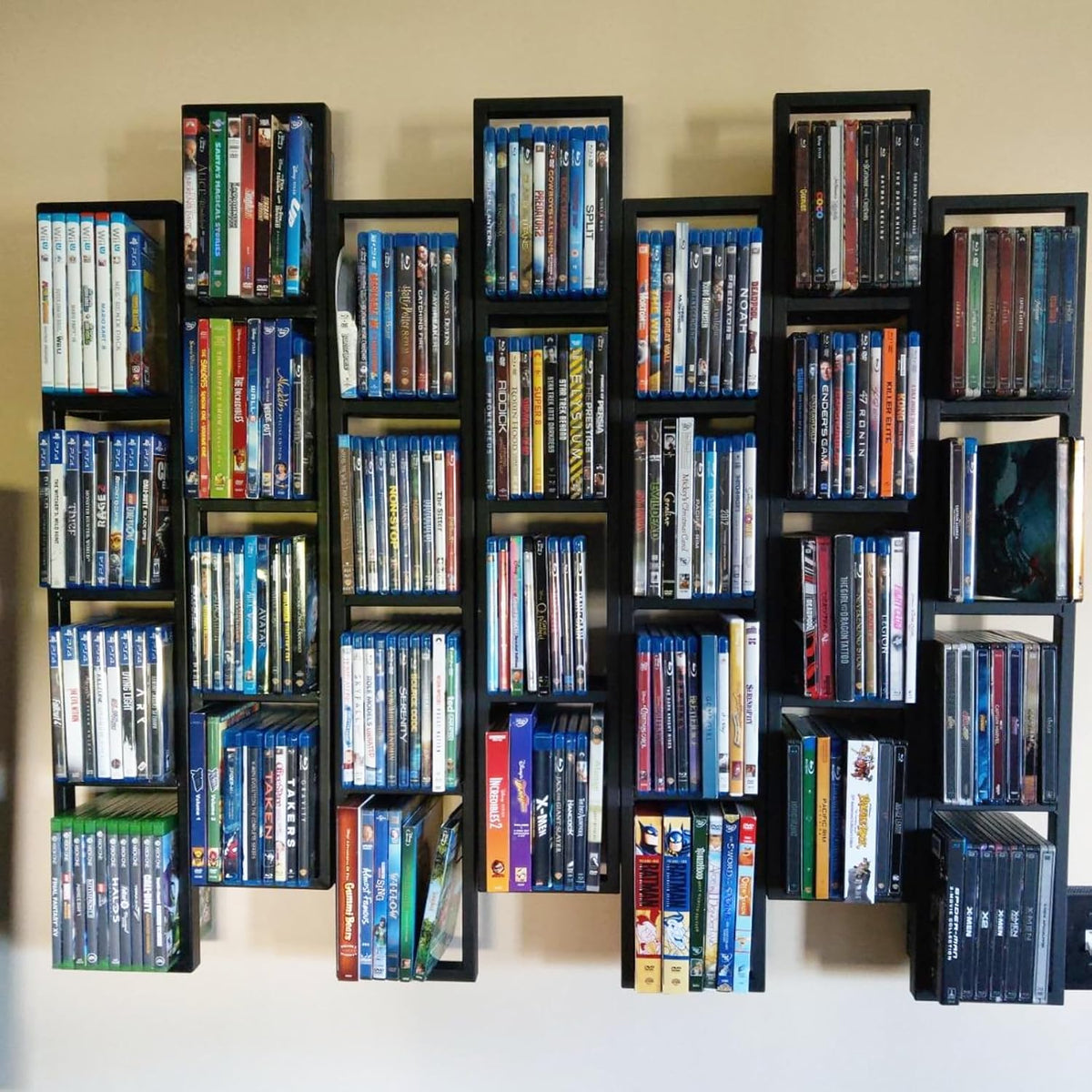 5Pcs 34 Inch Metal Wall Mount Media Shelves