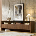 70" Brown Curved TV Stand For 80" TV