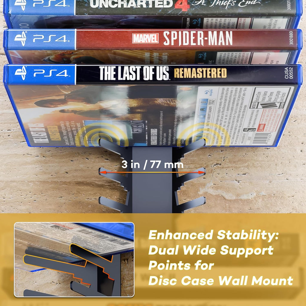 4‑Pack Metal Game Storage Wall Shelves